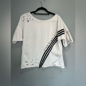 White Distressed Women's Tee